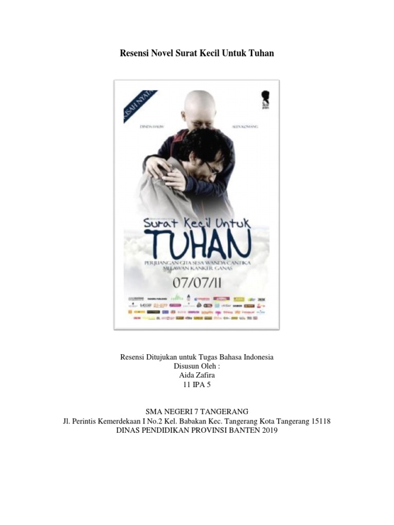 Resensi Novel Surat Kecil Untuk Tuhan PDF