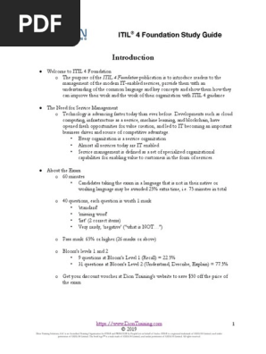 Study Guide ITIL 4 Foundation PDF | PDF | Itil | Supply Chain