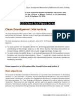 Clean Development Mechanism - CSS General Science &#038 Ability