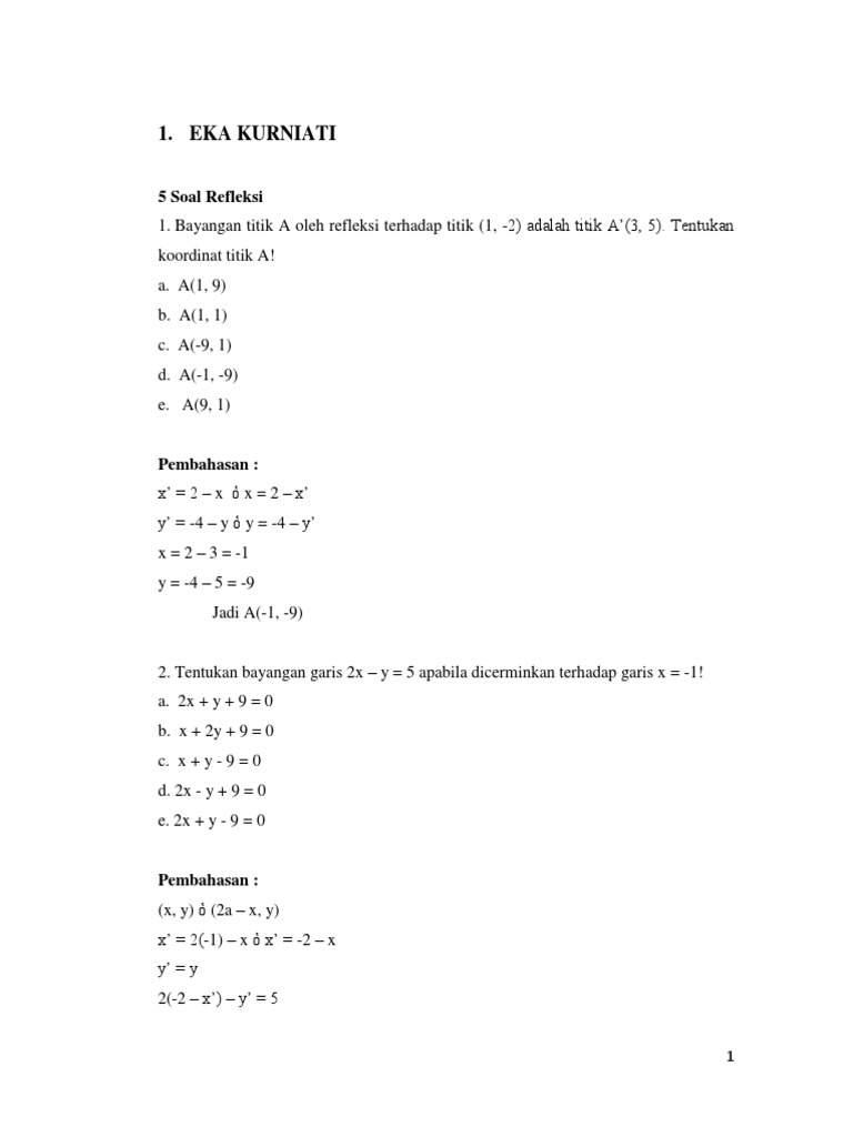 Geometri Translasi Vi C Pagi Fix Docx
