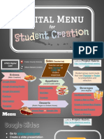 digital menu for student creation