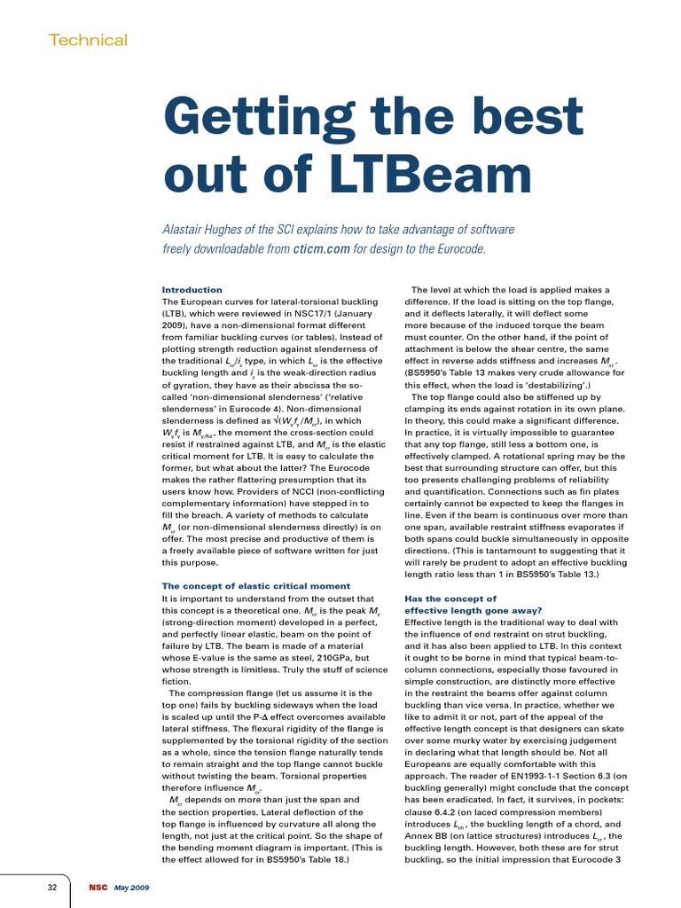 LTBeam Brief Manual | PDF | Buckling | Beam (Structure)