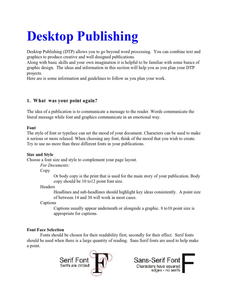 Dtp Notes Pdf Typefaces Page Layout