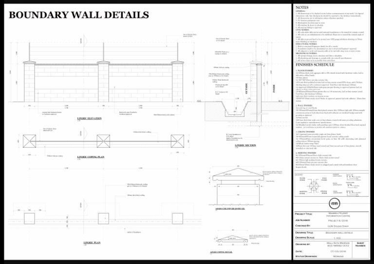 Boundary Wall Detail PDF PDF