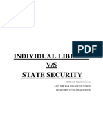 Balancing Individual Liberty and State Security