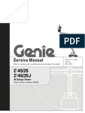 Fits Genie Z-45/25J Decal Kit Boom Lift (1999 Gasoline Version) – Equipment  Decals