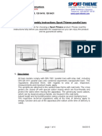 Operating/assembly Instructions Sport-Thieme Parallel Bars