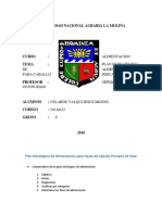 Plan estratégico de alimentación para caballos peruanos de paso