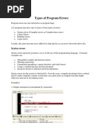 Types of Error