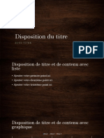 Disposition Du Titre