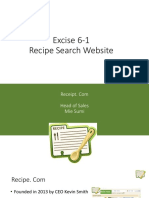 Excise 6-1 Recipe Search Website