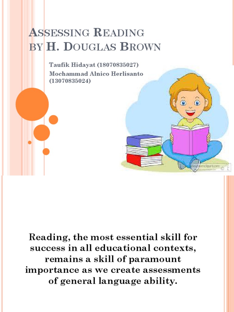 Assessing Reading Brown Reading Comprehension Multiple Choice