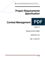 Project Requirements Specification For Cms