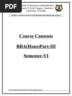 Course Content Bba Sindh Uni