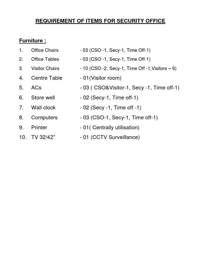 Security Office | PDF | Home & Garden | Technology & Engineering