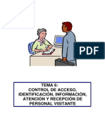 Tema 6. Control de Acceso Identificacion Informacion Atencion y Recepcion de Personal Visitante