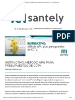 INSTRUCTIVO - Método APU para Presupuestos de CCTV - Santely S.a.S