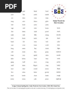 Spelling Bee Study List