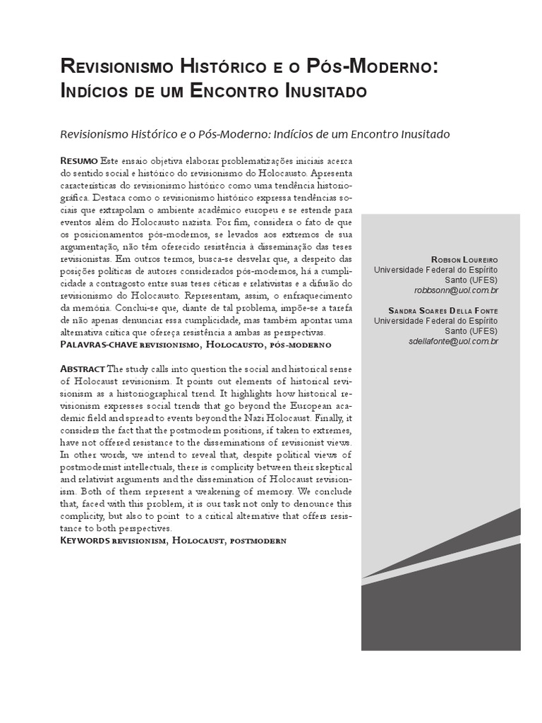 Revisionismo Histórico e Holocausto | PDF | Campo de concentração | Nazismo