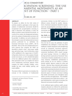 Pre-Participation Screening: The Use of Fundamental Movements As An Assessment of Function - Part 1