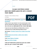 Alimentos que fazem seu cabelo parar de cair