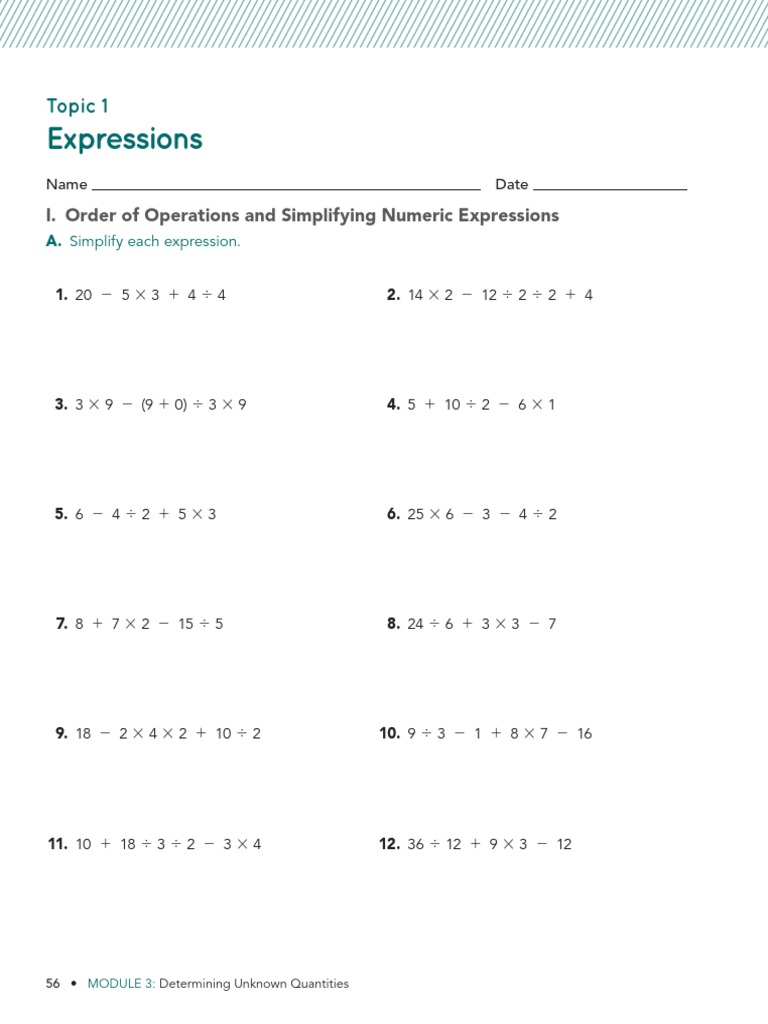 Simplifying Expressions: Skills Practice | PDF | Area | Volume