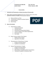 Introduction and Classification of Defects According To Dimensionality