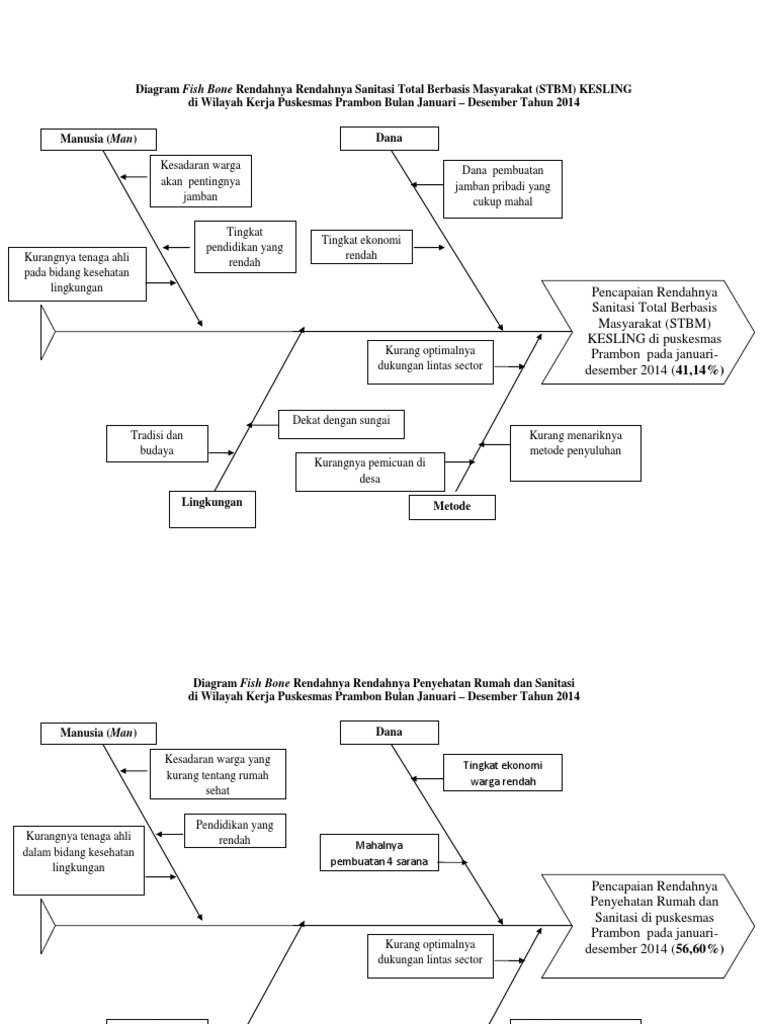 Analisis Fishbone Sanitasi Puskesmas Prambon | PDF