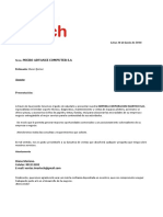 Modelo Carta de Presentación