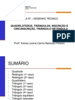 Desenho técnico: quadriláteros, triângulos, inscrição e circunscrição