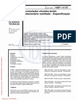 NBR 14197 1998 Acumulador Chumbo Acido Estacionario Ventilado Especificacao PDF