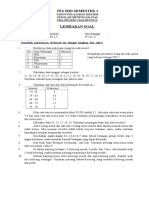 Soal Matematika SMA - UTS Kelas XI IPA Semester 1