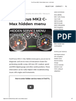 Ford Focus MK2 C-Max hidden menu - mr-fix.info
