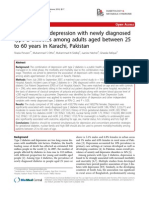 Association of Depression With Newly Diagnosed Type 2 Diabetes Among Adults Aged Between 25 To 60 Years in Karachi, Pakistan