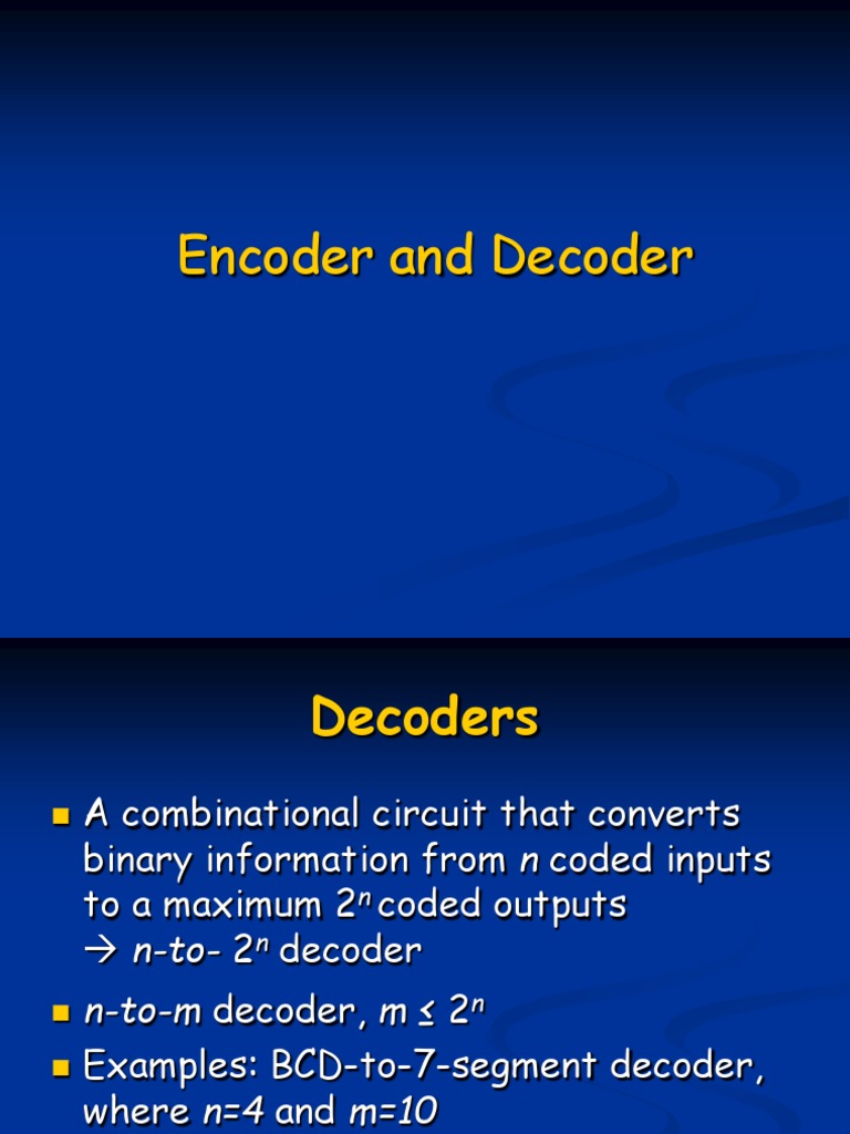 Encoder and Decoder To Class | PDF | Electronic Design | Electronics