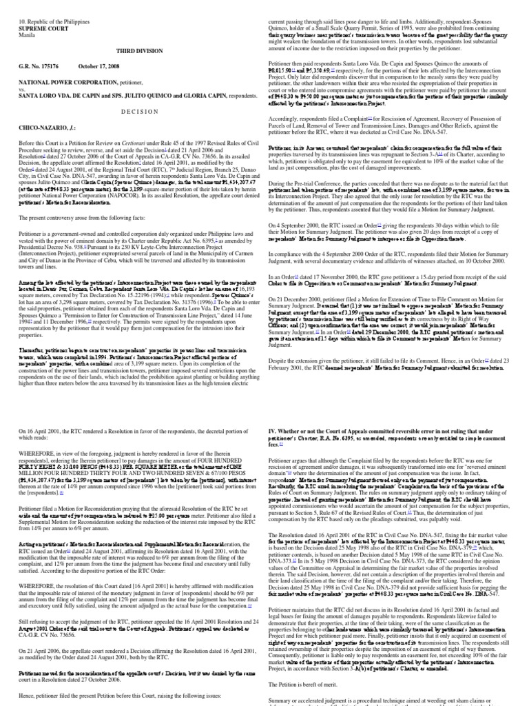 Supreme Court Ruling on Land Expropriation | PDF | Summary Judgment ...