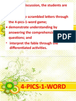 Students arrange scrambled letters and answer comprehension questions