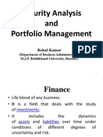 Security Analysis and Portfolio Management: Rahul Kumar