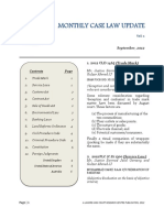 Monthly Case Law Update: Contents Page