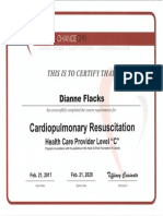 Cardiopulmonary Resuscitation: Dianne Flacks