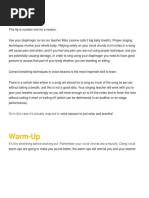 7 Singing Tips | PDF | Singing | Human Voice