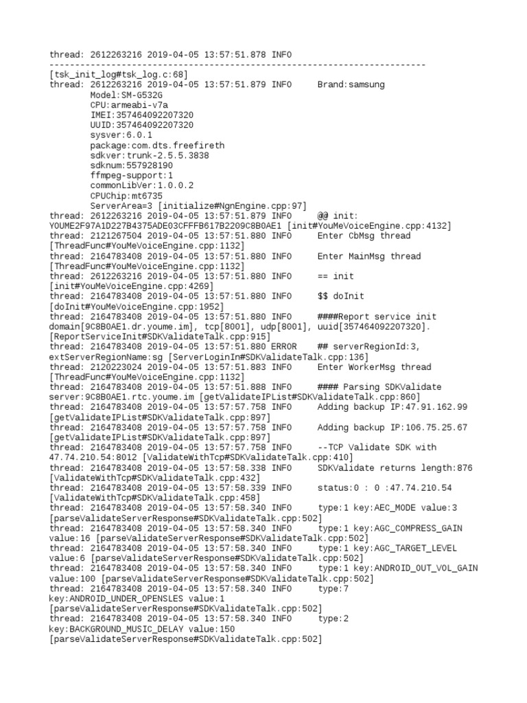 Ymrtc Log | PDF | Transmission Control Protocol | Internet Architecture