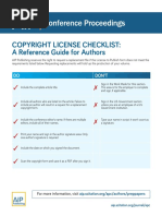 Copyright License Checklist PDF