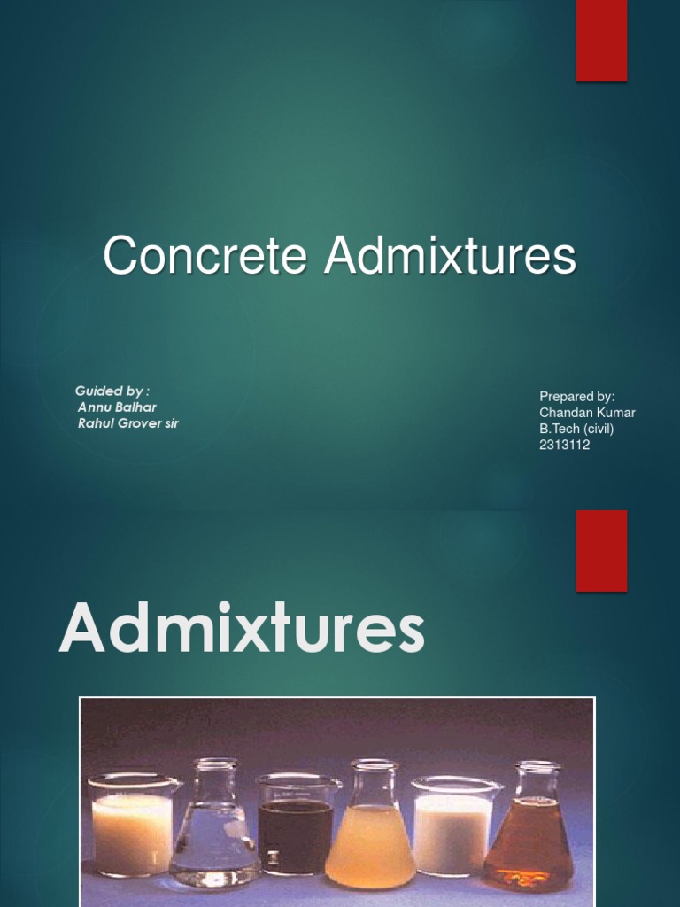 Concrete Admixtures Overview and Types | PDF | Concrete | Corrosion