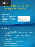 Microsoft Dynamics Ax 2012 Development Overview