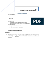 Frequency Response: Laboratory Session #