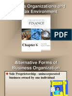 Business Organizations and The Tax Environment
