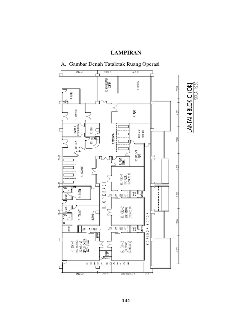A Gambar  Denah Tataletak Ruang  Operasi  Lampiran A Gambar  Denah Tataletak Ruang  Operasi  Lampiran