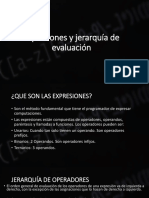 Expresiones y Jerarquía de Evaluación