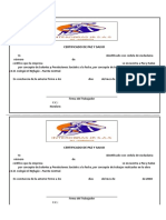 Certificado de Paz y Salvo - Sub Contratistas